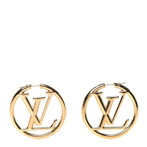 lv gold hoop earrings|louis vuitton gold hoop earings.